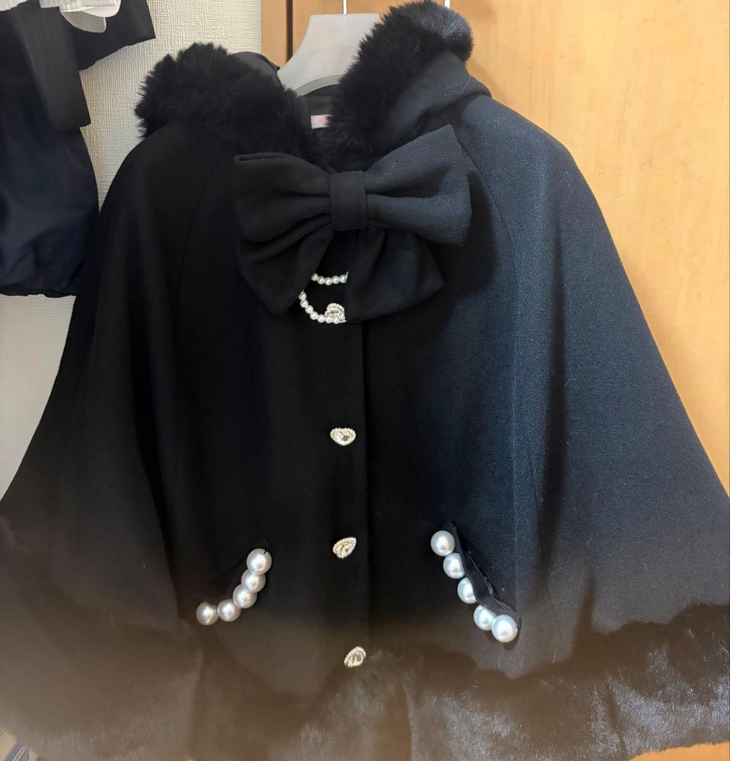 MARS ‪‪ポンチョ ケープコート コート 黒 マーズ