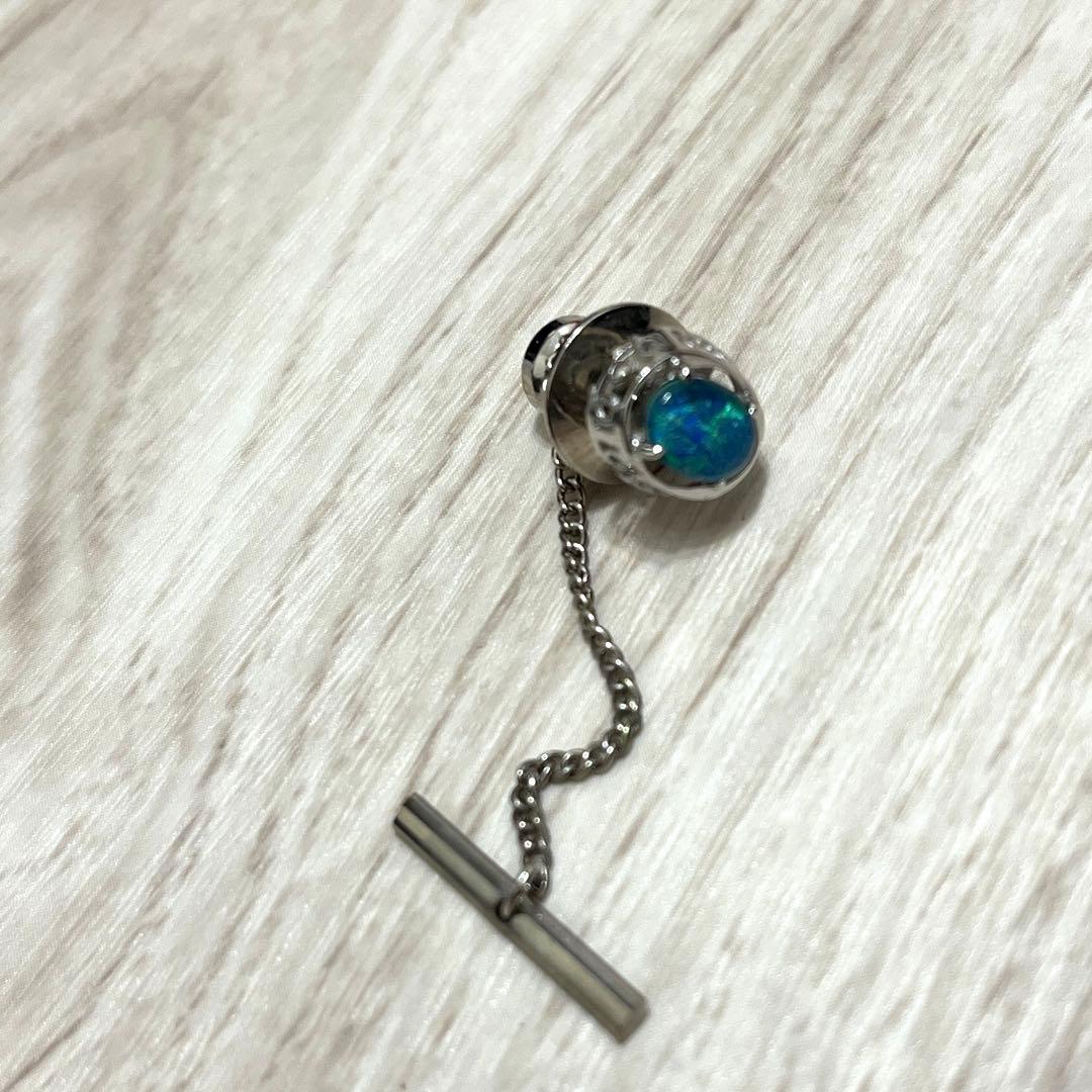 ネクタイピン　タイタックピン 　 ホワイトゴールド　10金　K10 アンティーク