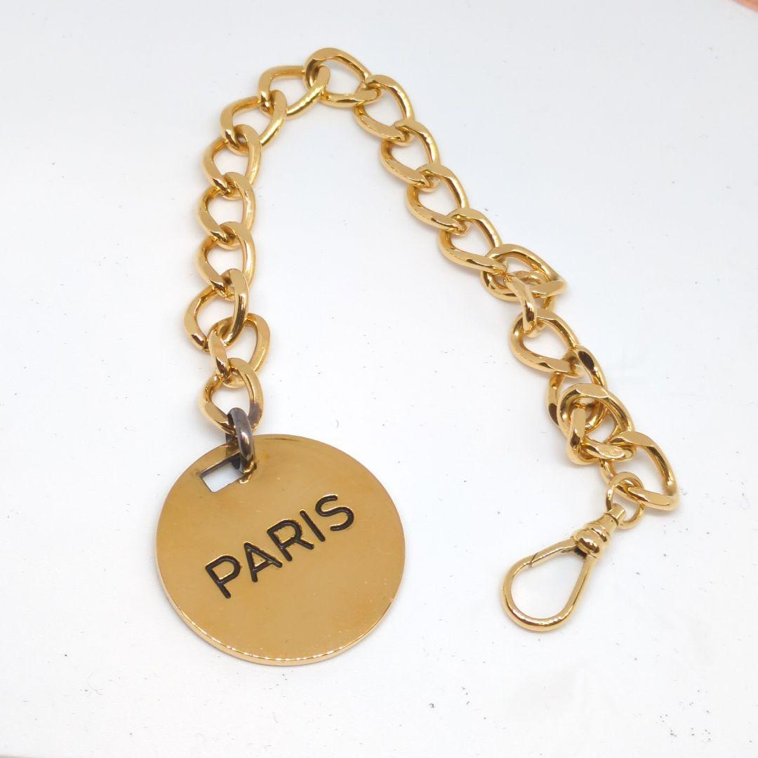 CHANEL シャネル チェーン キーホルダー PARIS ゴールド チャーム