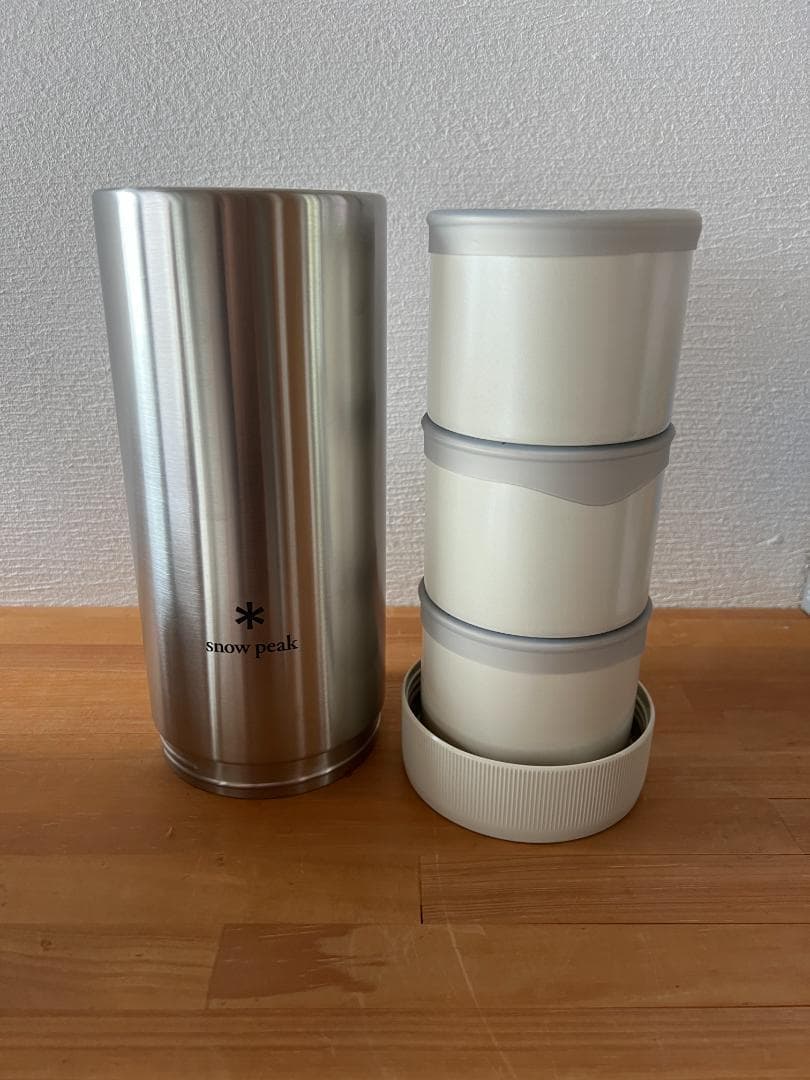 みっちゃん） peak 保温可能弁当箱　トバチ３　 ホワイト