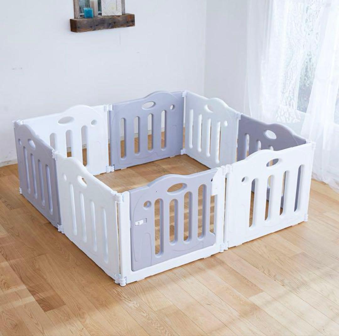 【日本育児】たためるベビーサークル 扉付 pawoo ( 8枚 )➕専用拡張２枚