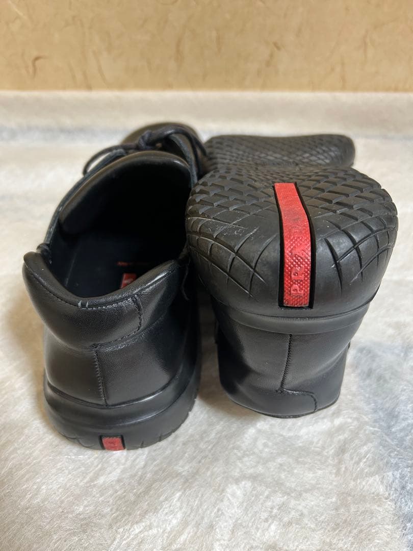 PRADA S P OＲTブラックレザー ビブラムソール　27.5 箱付き