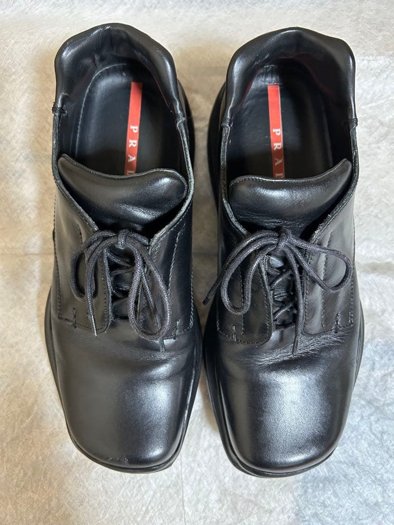 PRADA S P OＲTブラックレザー ビブラムソール　27.5 箱付き