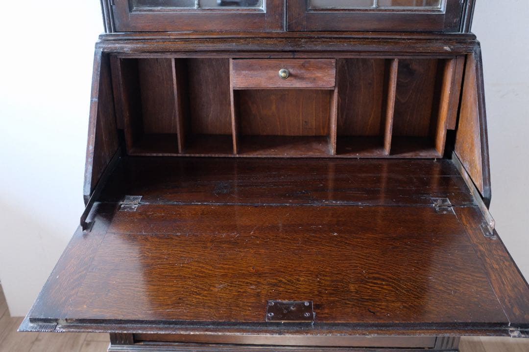 イギリス アンティーク 家具 ビューロー1930 オーク材キャビネット 店舗什器