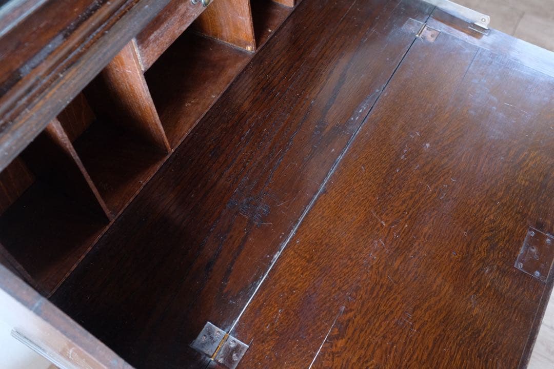 イギリス アンティーク 家具 ビューロー1930 オーク材キャビネット 店舗什器