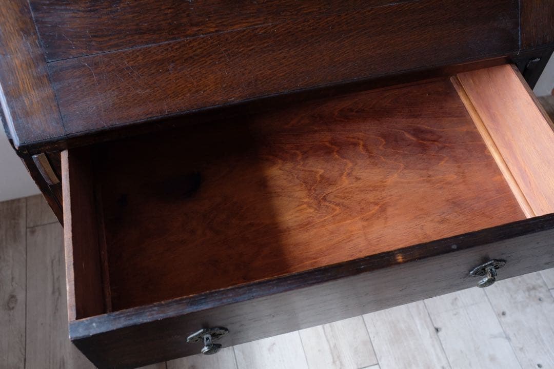 イギリス アンティーク 家具 ビューロー1930 オーク材キャビネット 店舗什器