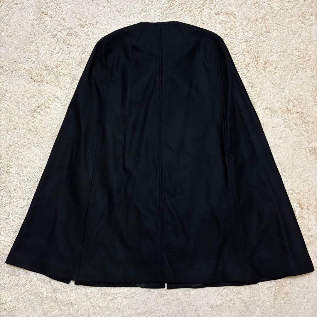 【新品】ZARA ザラ マンテコ ウール ブラック ポンチョ 金具 Lサイズ