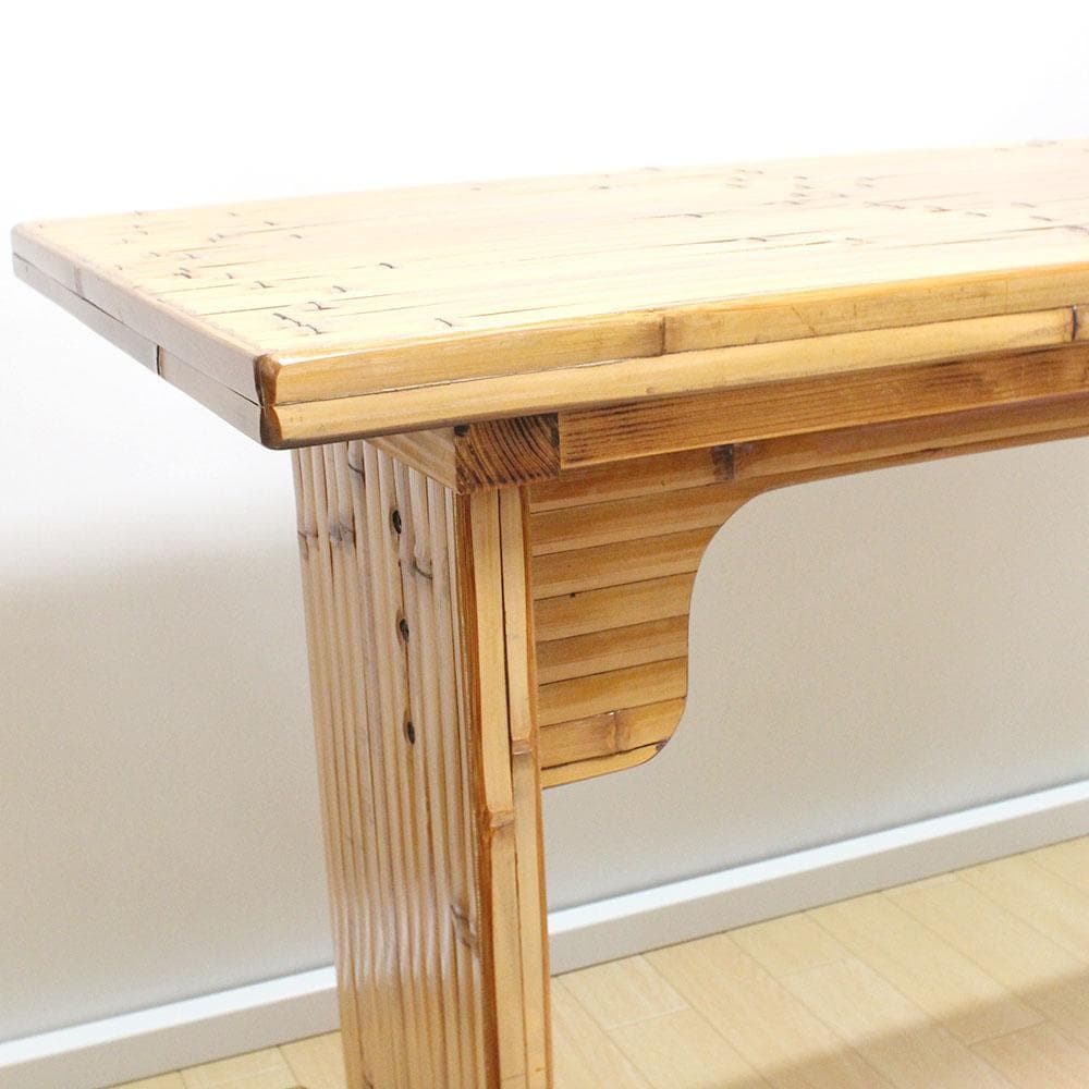 梅里竹芸 テーブル キャスター付 竹製 家具