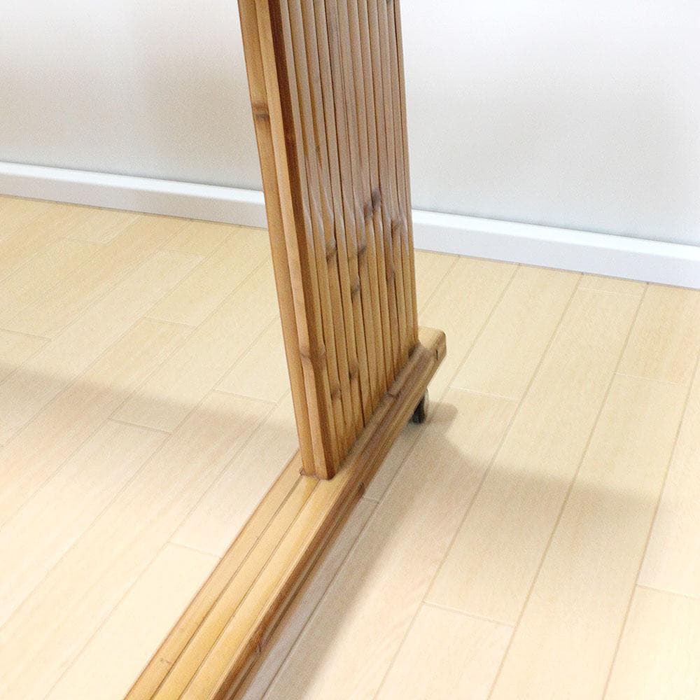 梅里竹芸 テーブル キャスター付 竹製 家具