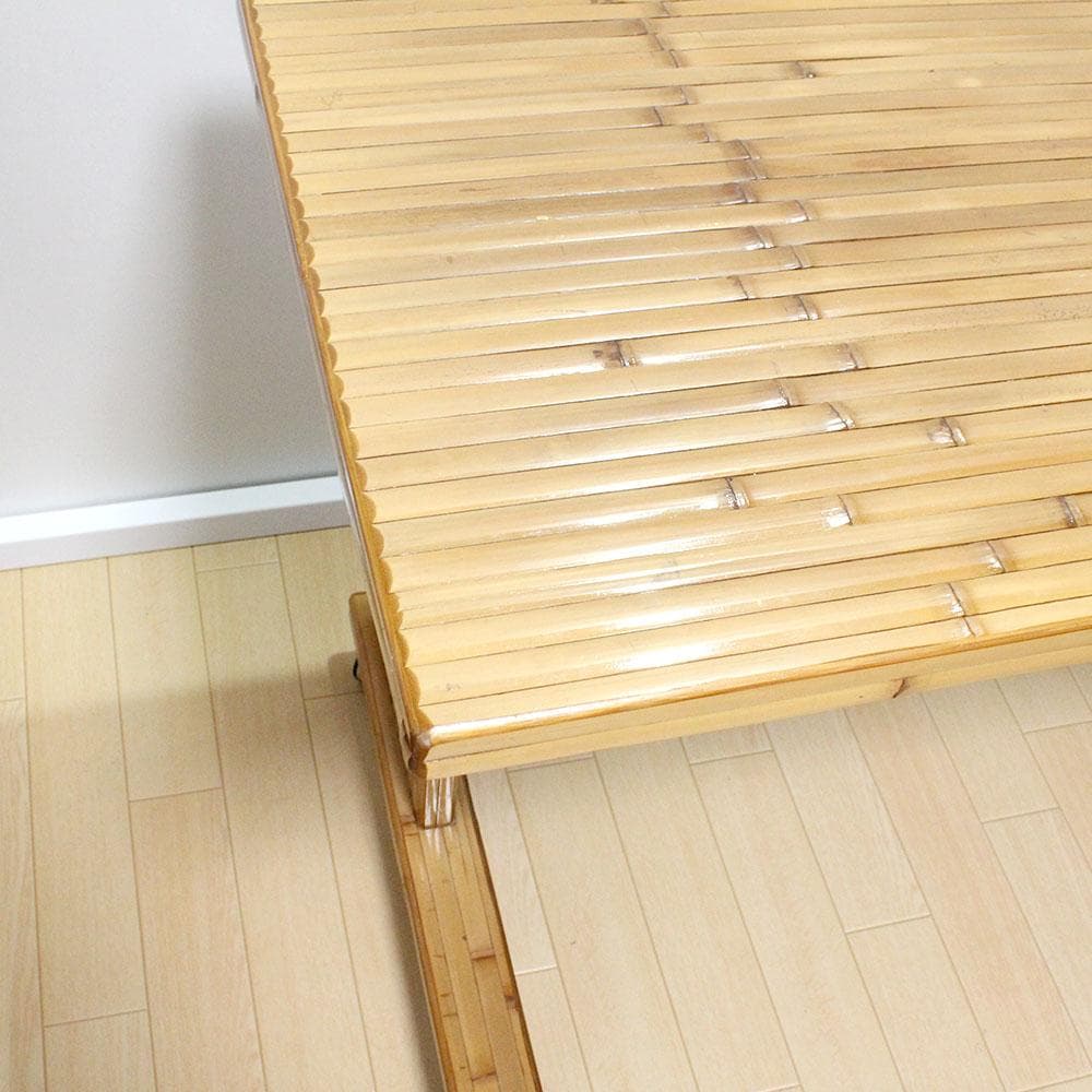 梅里竹芸 テーブル キャスター付 竹製 家具