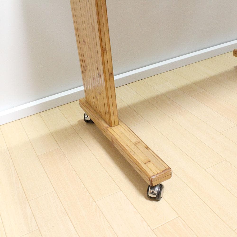 梅里竹芸 テーブル キャスター付 竹製 家具