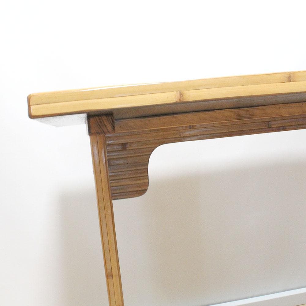 梅里竹芸 テーブル キャスター付 竹製 家具