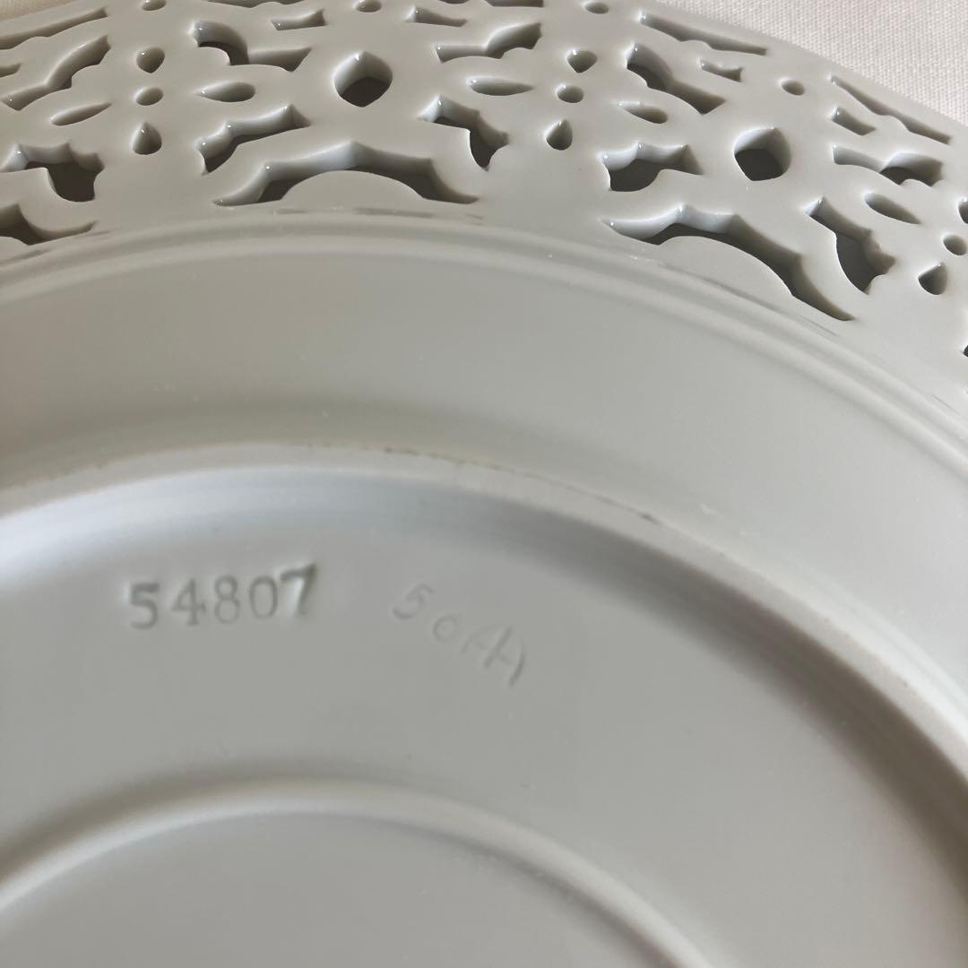 マイセン Meissen ブルーオニオン　透かしレースプレート