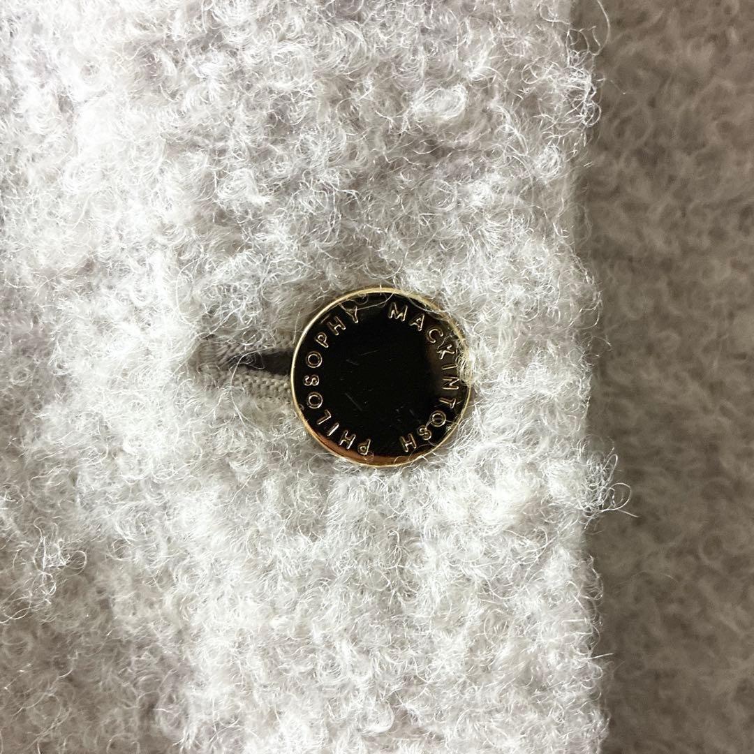 美品 マッキントッシュフィロソフィー ヘスル ノーカラージャケット オフホワイト