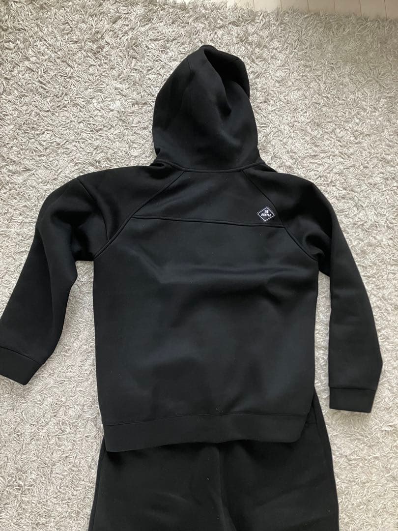 【バートル】エアーテックフーディ・パンツ上下（上L・下XL）★黒 Burtle