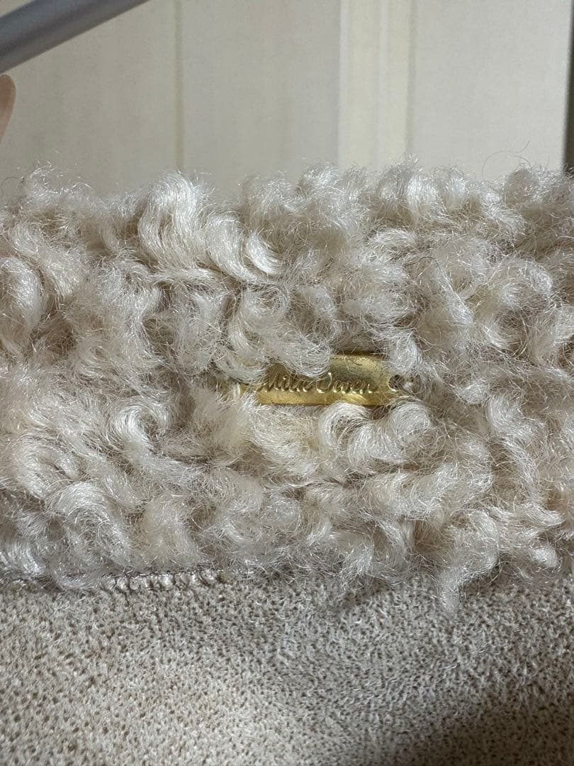 mila owen金釦ノーカラーコンパクトボアジャケット