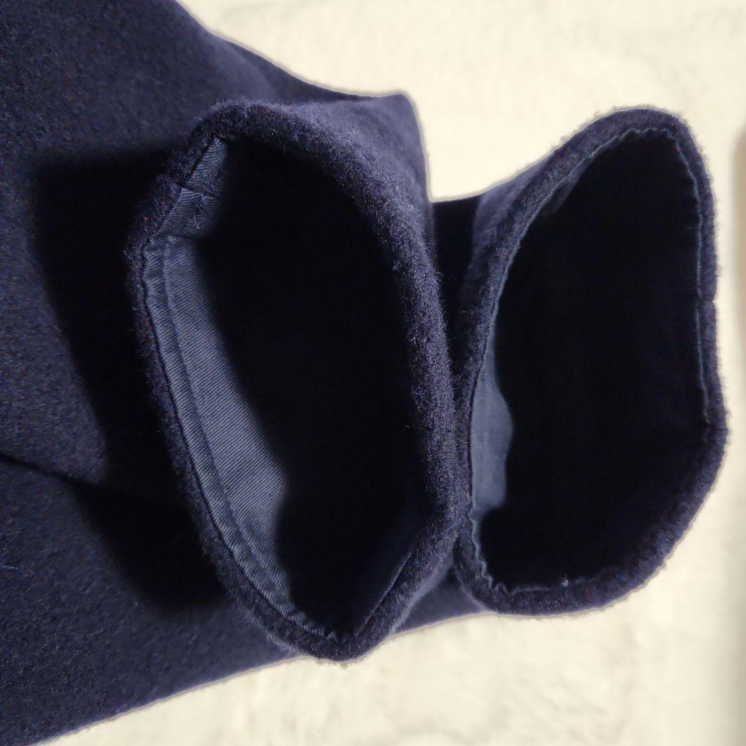 【美品】DANTON ダントン ウールモッサコート ネイビー