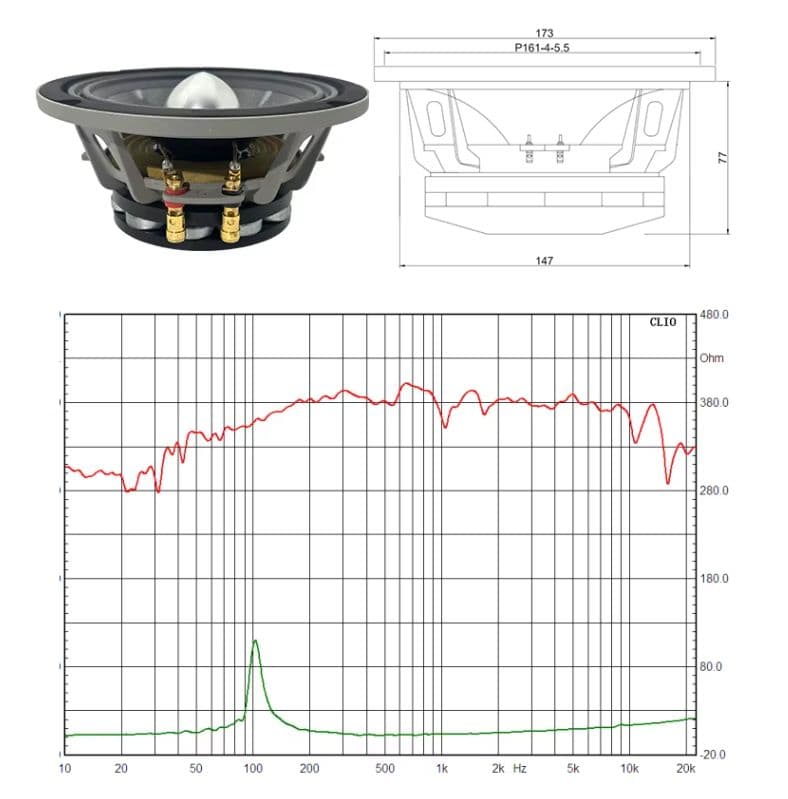 6.5インチ　ネオジムミッドレンジスピーカー　×2