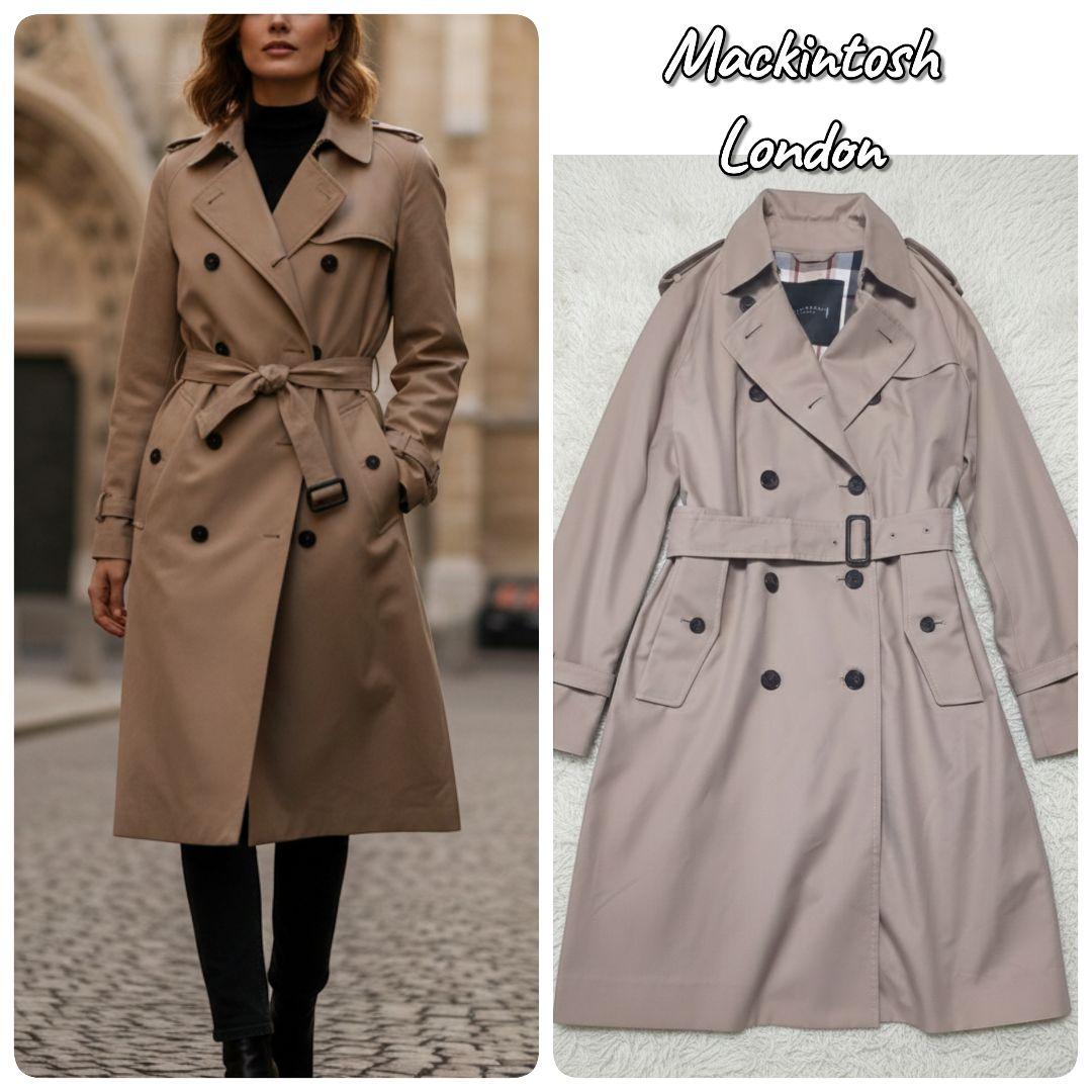 マッキントッシュ【美品】40 トレンチコート ベルト　ブラウンベージュ
