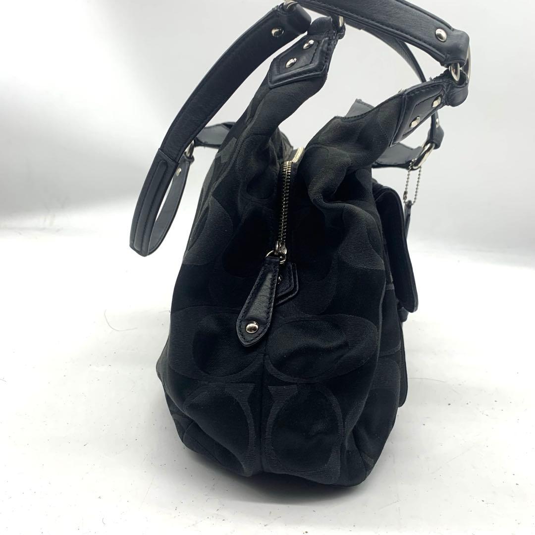 コーチ　ショルダーバッグ　ナイロン　ワンショルダー　バッグ　総柄　黒