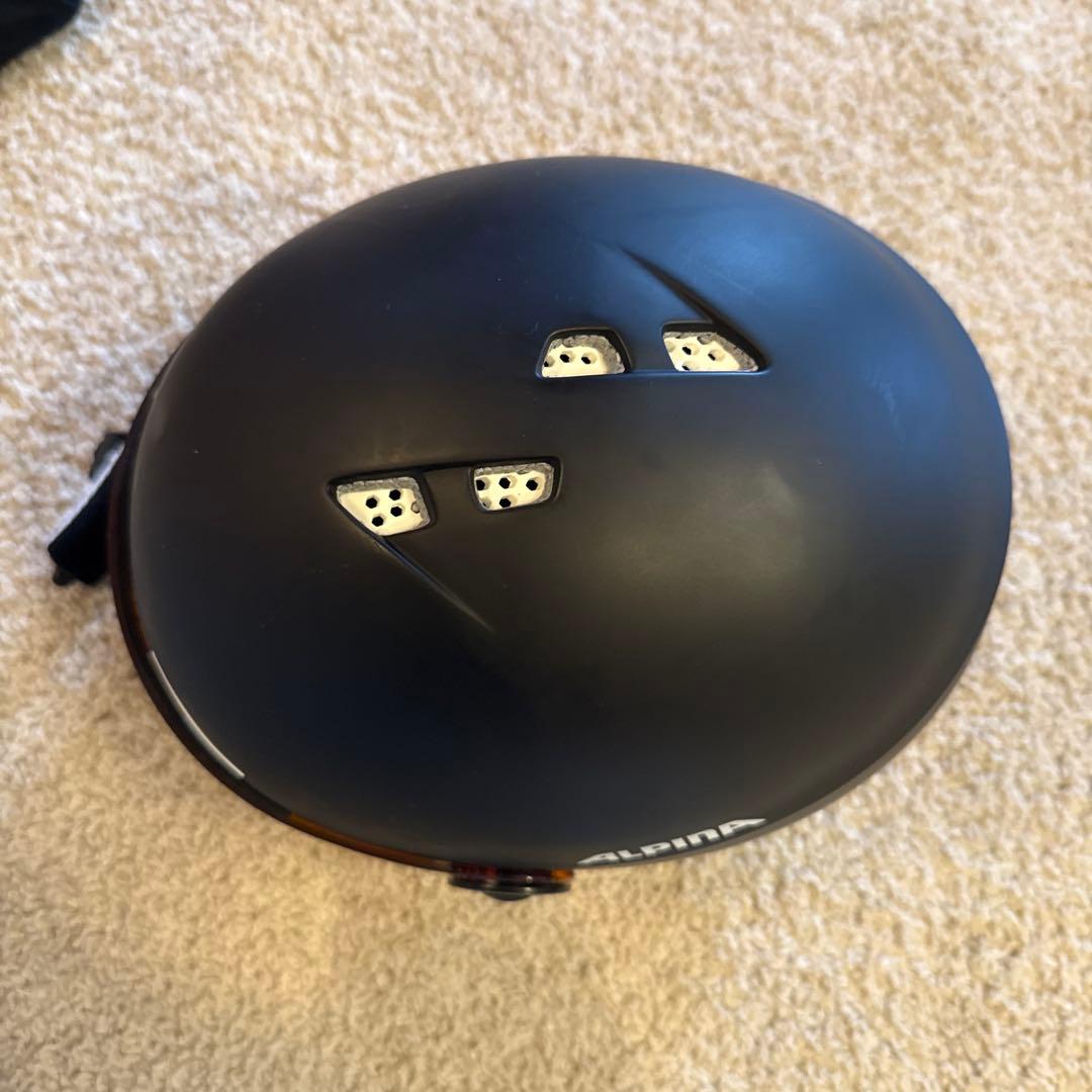 ALPINA バイザー付き　黒 スキー ヘルメット