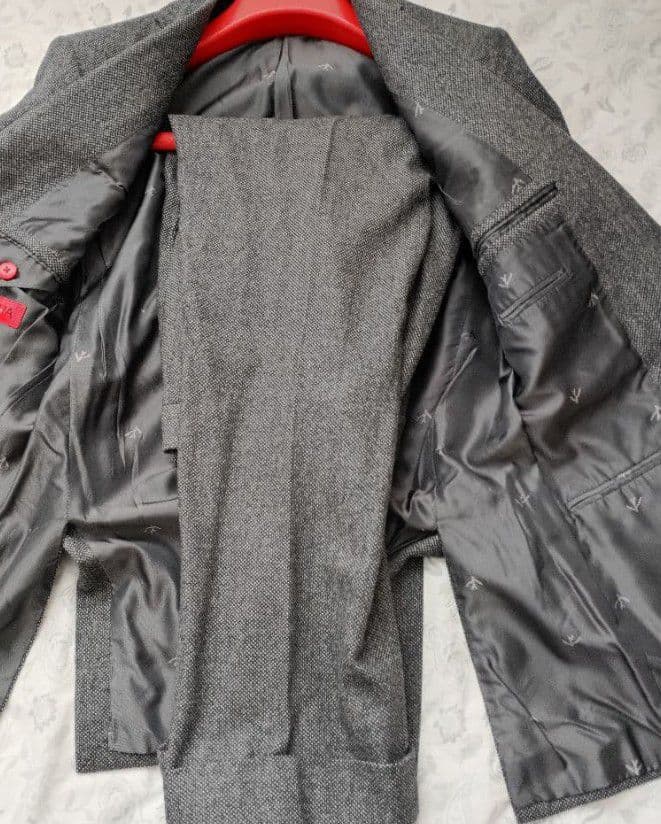 極上　カシミア　極暖　イザイア　ISAIA バーズアイ　ナポリ好きに！44