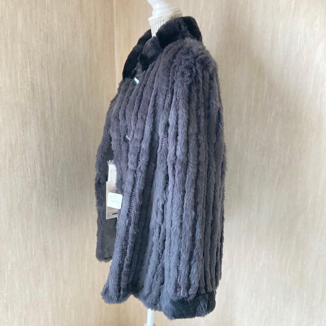 FLECHE 高級ファー(レッキス)とシルクのリバーシブルアウター