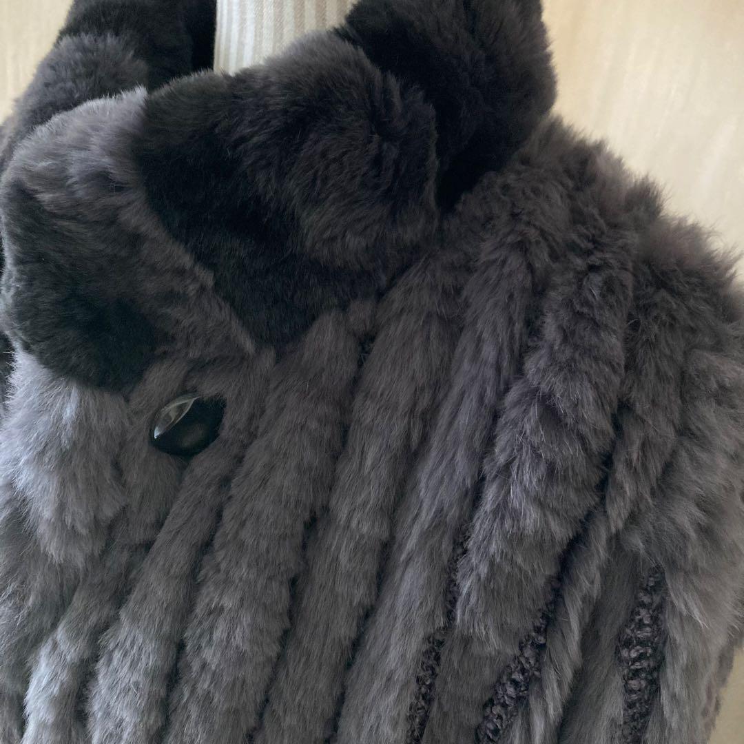 FLECHE 高級ファー(レッキス)とシルクのリバーシブルアウター