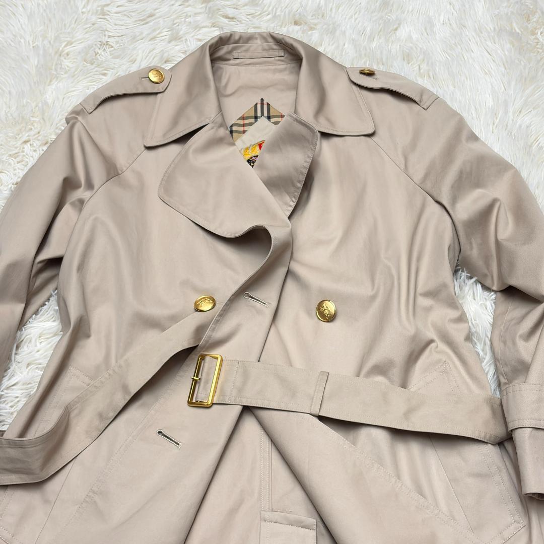 （美品 金ボタン） Burberrys バーバリー トレンチコート 7AR