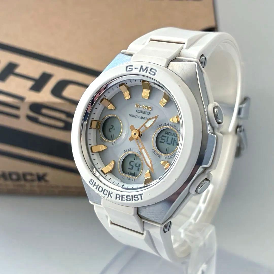 CASIO G-MS baby-g MSG-W100 ホワイト 電波ソーラー