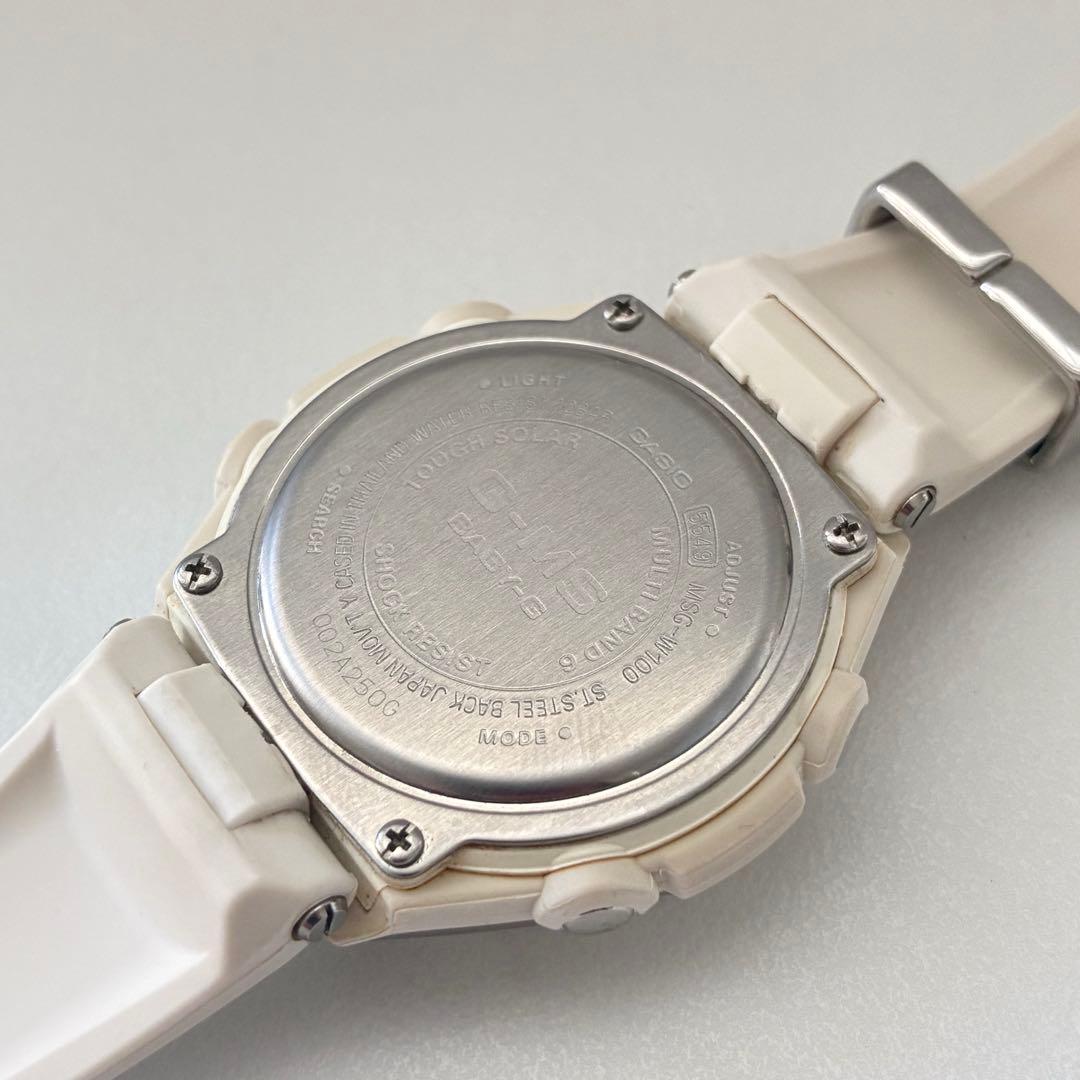 CASIO G-MS baby-g MSG-W100 ホワイト 電波ソーラー