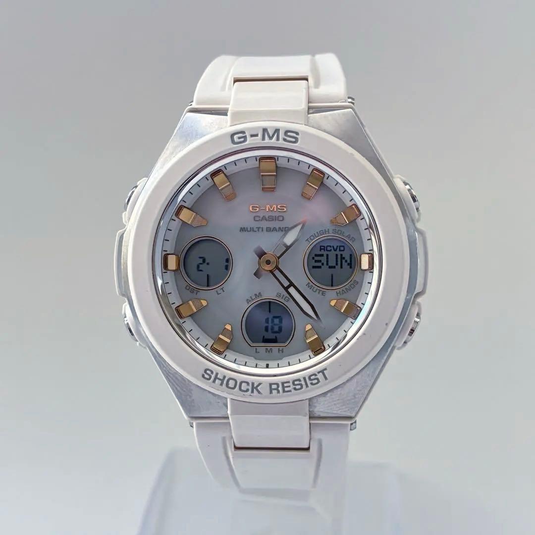 CASIO G-MS baby-g MSG-W100 ホワイト 電波ソーラー