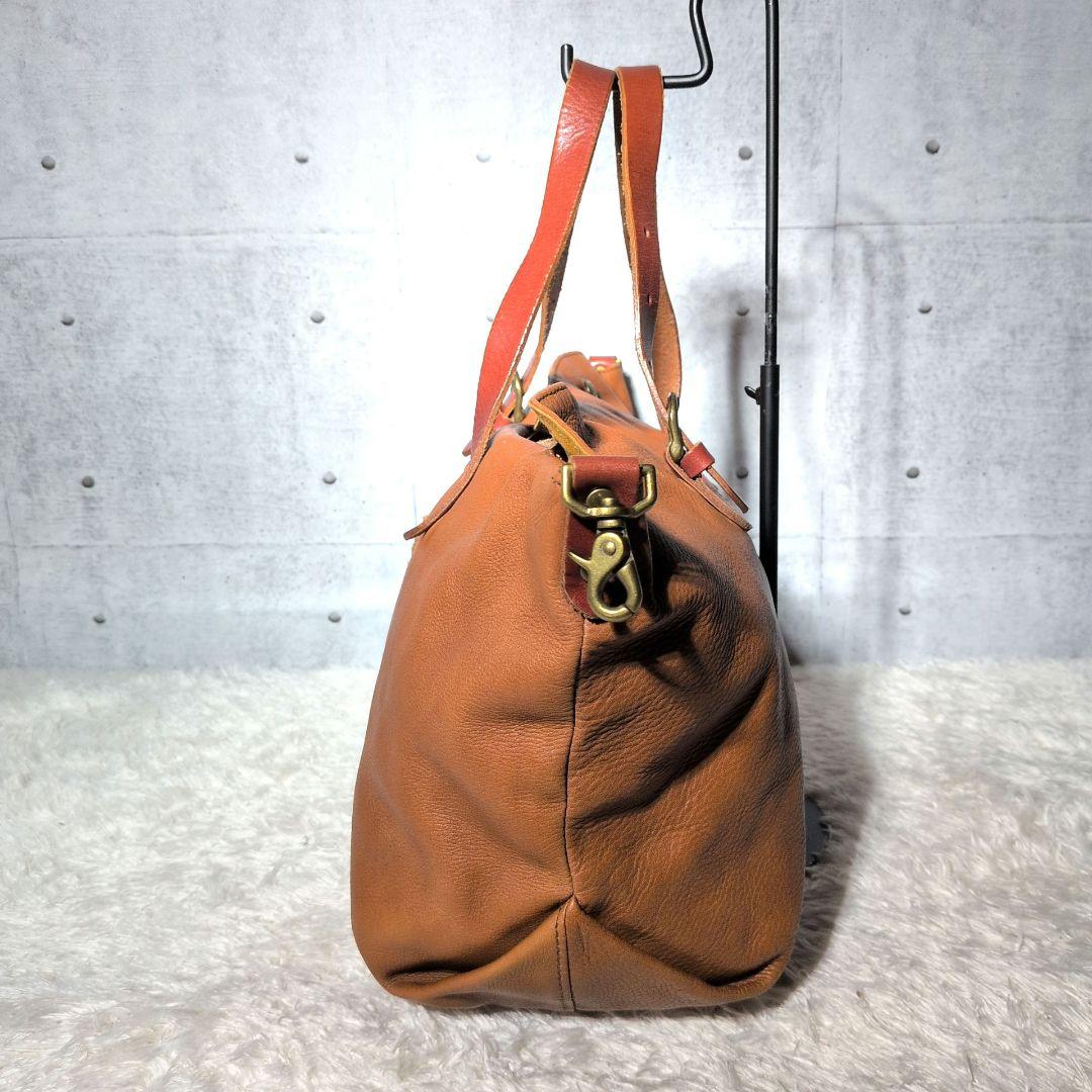 【激レア 美品】クレドラン　2WAY　ボストンバッグ　ビジネス　ユニセックス　茶