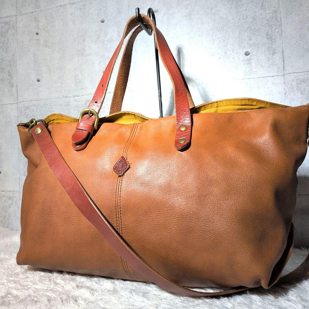 【激レア 美品】クレドラン　2WAY　ボストンバッグ　ビジネス　ユニセックス　茶