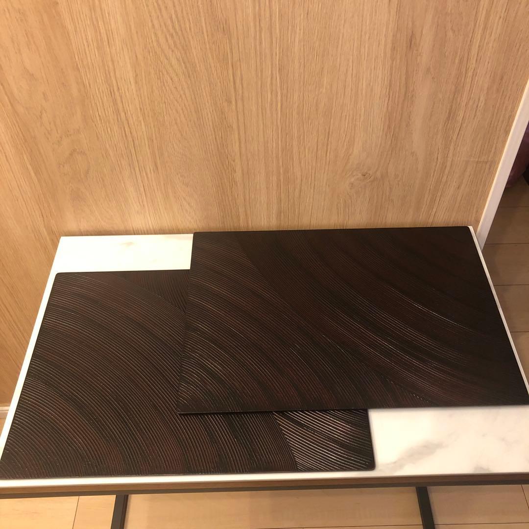 ローズ様　お盆　トレー　プレート　お膳　根来波紋長手マット　膳 クリスマス