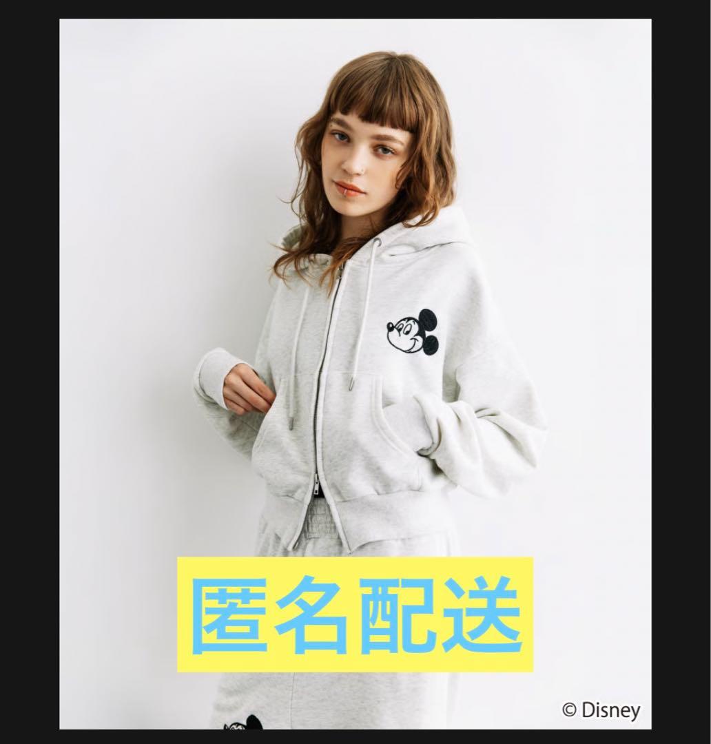 wcjミッキーマウス フードパーカー グレー