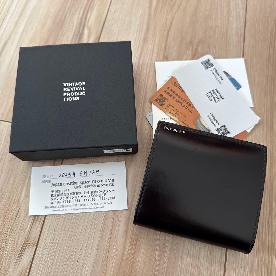 VINTAGE REVIVAL PRODUCTIONS 小さな縦使い財布ブラック