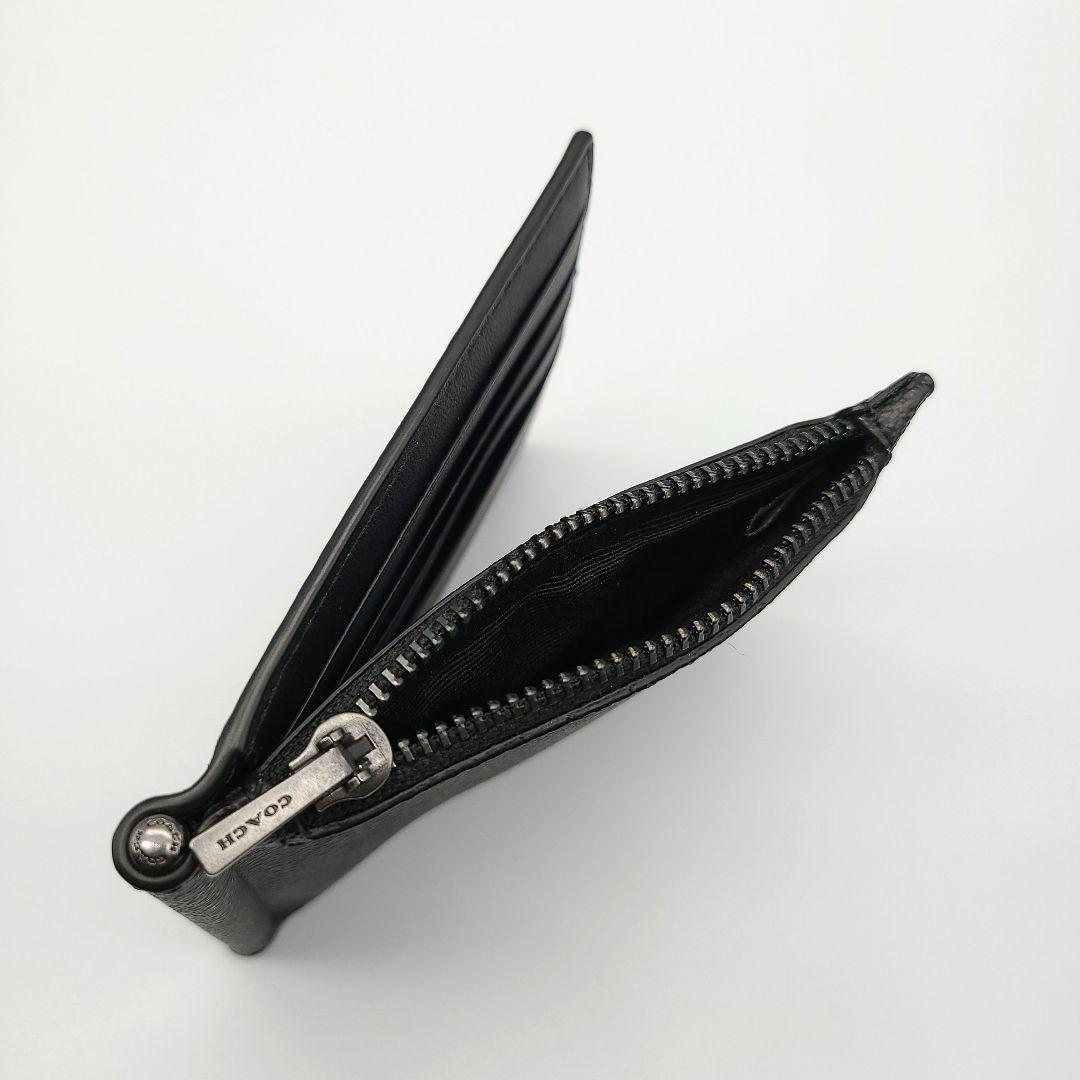 COACH マネークリップ 新品 ブラック シグネチャー 新作 メンズ