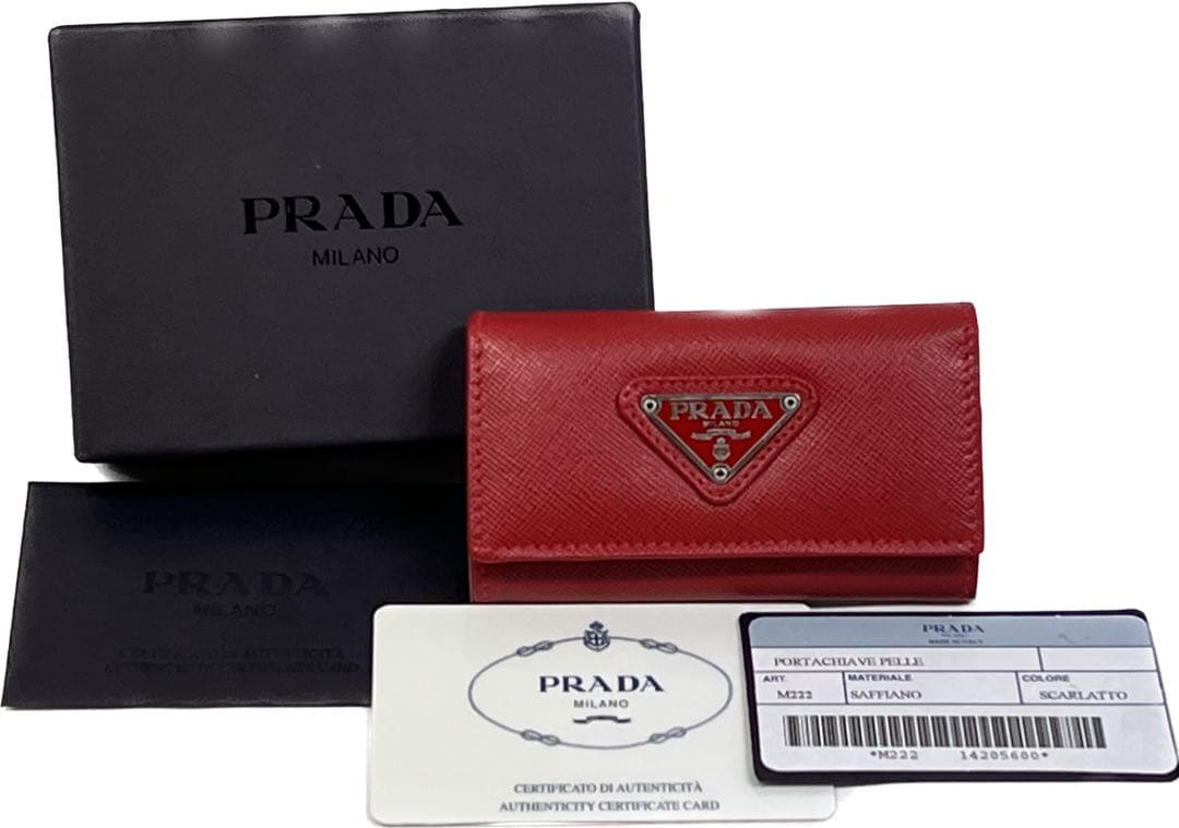 PRADA プラダ キーケース 6連キーケース SCARLATTO