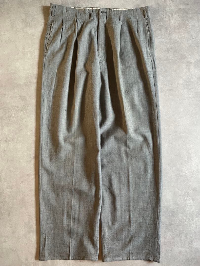 ニ*チ様 50s ウール HBT ワイドスラックス