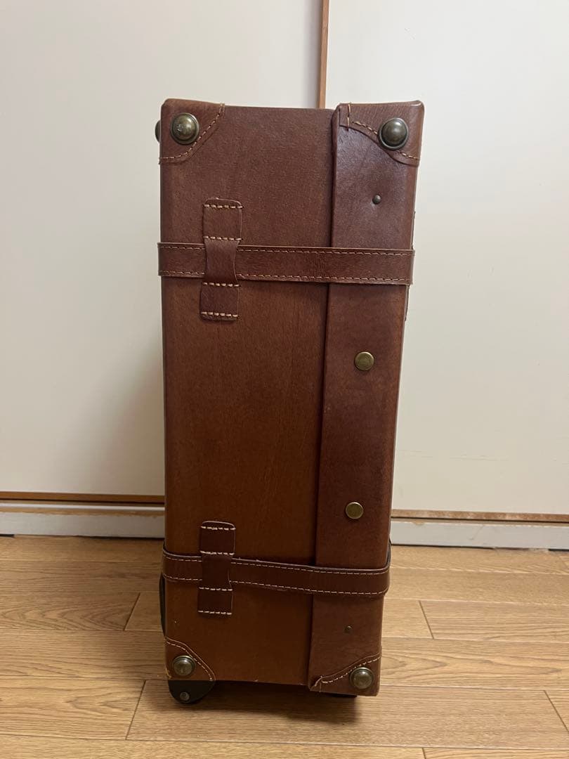 【レア美品】本革 ユーラシアトランク レトロ　キャリーケース ブラウン