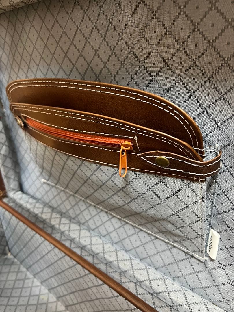 【レア美品】本革 ユーラシアトランク レトロ　キャリーケース ブラウン