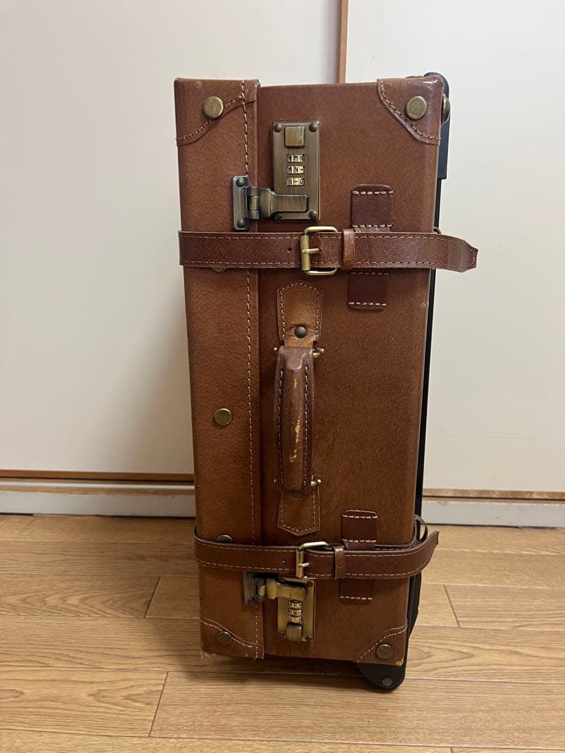 【レア美品】本革 ユーラシアトランク レトロ　キャリーケース ブラウン