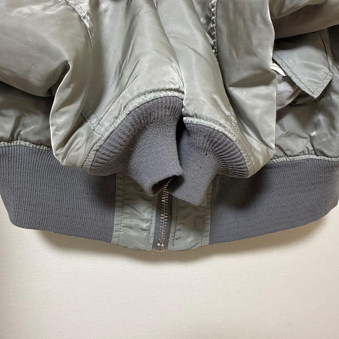 80s USA製ALPHA アルファ MA-1 フライトジャケット L グレー