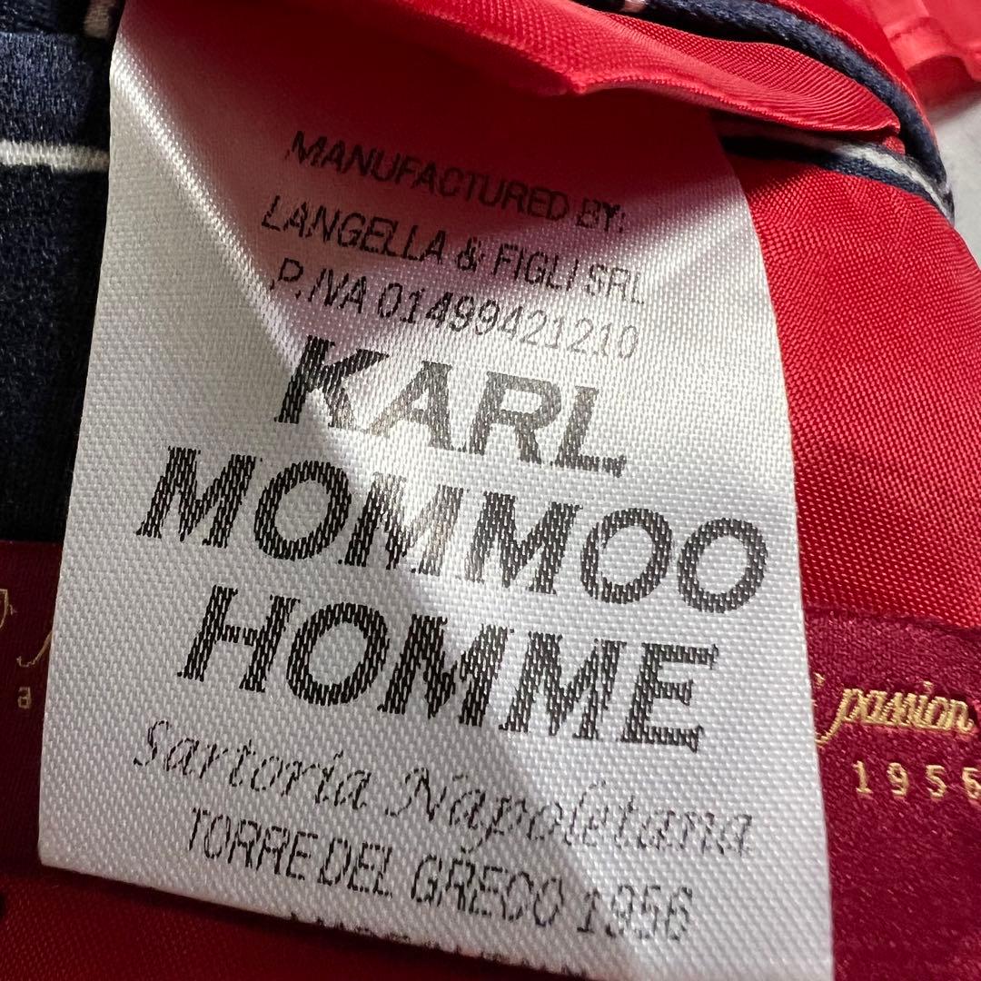 KARL MOMMOO カールモンモー　イタリア高級スーツ　セットアップ　裏地赤