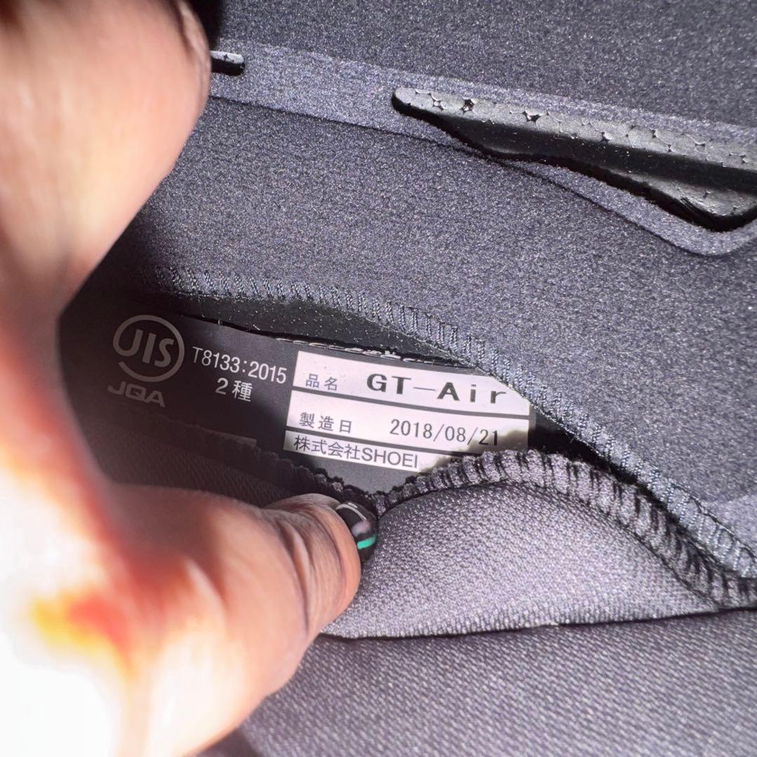 【美品】SHOEI GT-Air Mサイズ マットブラック/レッド 2018年製