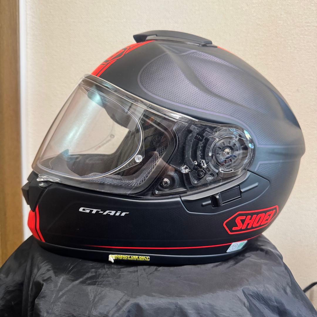 【美品】SHOEI GT-Air Mサイズ マットブラック/レッド 2018年製
