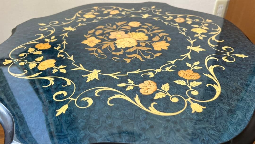 ドマン　象嵌細工　サイドテーブル　アンティーク