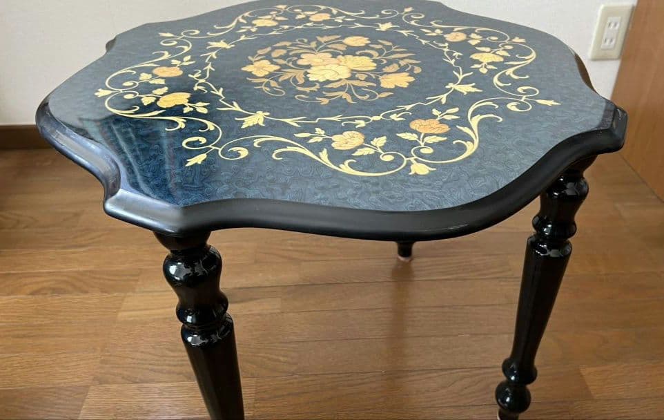 ドマン　象嵌細工　サイドテーブル　アンティーク