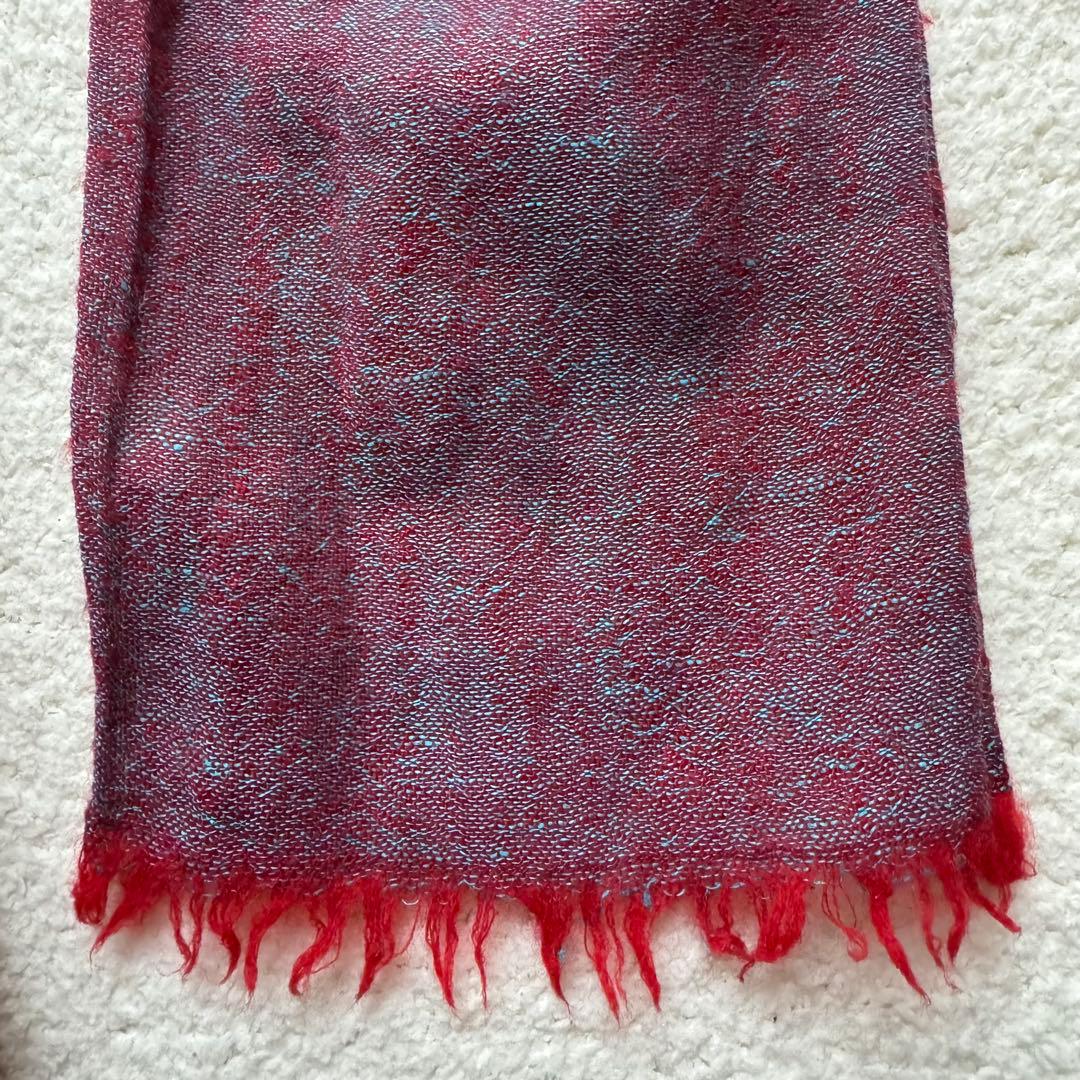 45R 45rpm 縮絨 ペイズリー柄 ジャガード 切替 フリンジ チュニック